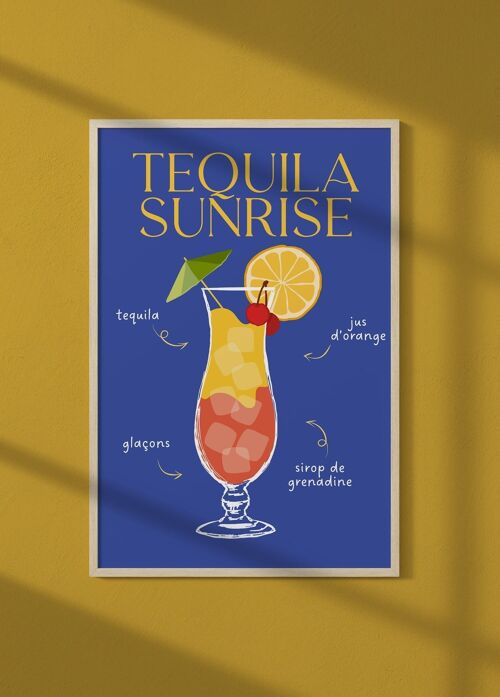 Affiche Cocktail Tequila Sunrise 2