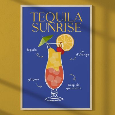 Tequila Sunrise 2 Cocktail Poster