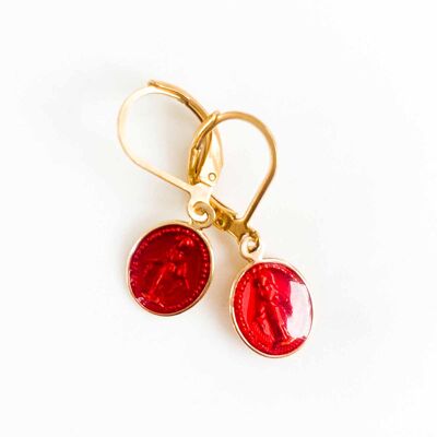 Red Mary Earrings
