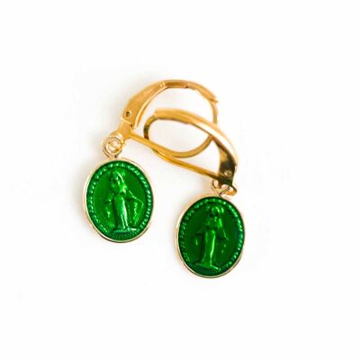 Green Mary Earrings