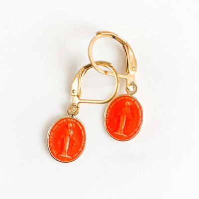 Mary Orange Earrings