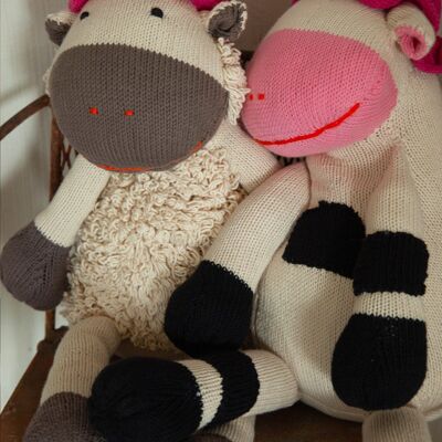 Eco-Friendly Plush Toy in GOTS Certified Organic Cotton - Sheep - HECTOR - Kenana Knitters