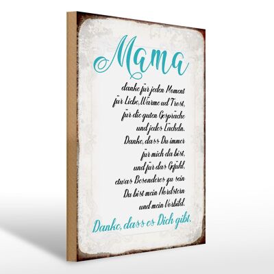 Holzschild Spruch 30x40cm Mama Danke dass es Dich gibt