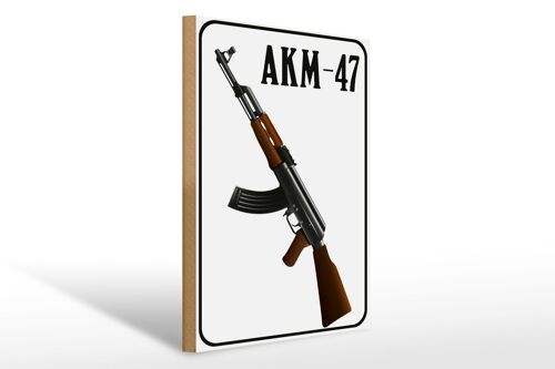 Holzschild Gewehr 30x40cm Kalaschnikow AKM-47