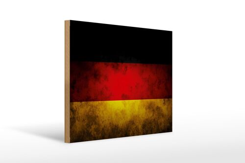 Holzschild Flagge 40x30cm Deutschland Fahne