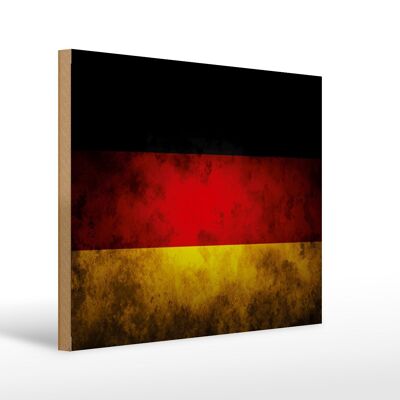 Bandera de madera 40x30cm Bandera de Alemania