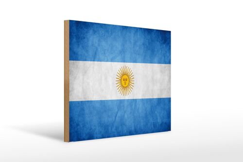 Holzschild Flagge 40x30cm Argentinien Fahne