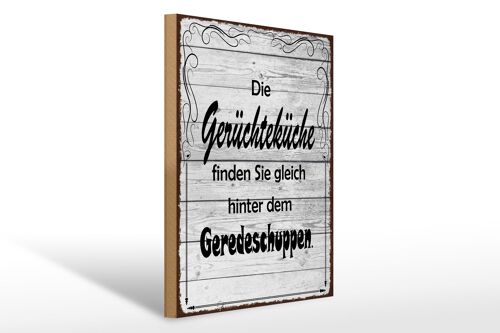 Holzschild Spruch 30x40cm Gerüchteküche Geredeschuppen