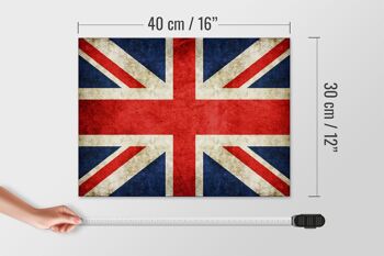 Panneau en bois drapeau 40x30cm Royaume-Uni décoration murale 4