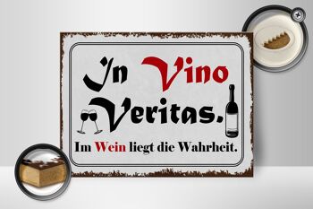 Panneau en bois indiquant 40x30cm en Vino Veritas Wine Truth 2