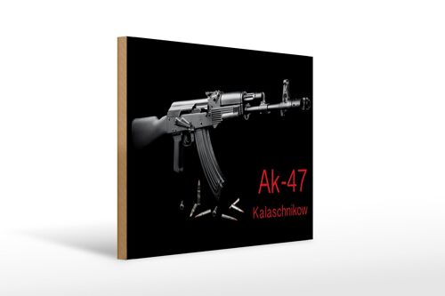 Holzschild Gewehr 40x30cm AK-47 Kalaschnikow