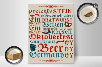 Panneau en bois indiquant 30x40cm Oktoberfest Beer Wurst Allemagne 2