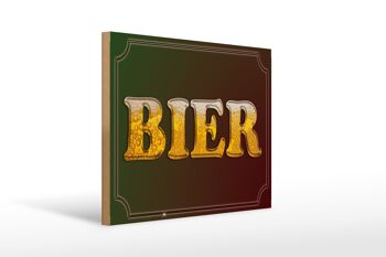 Panneau en bois avis 40x30cm décoration murale bière 1