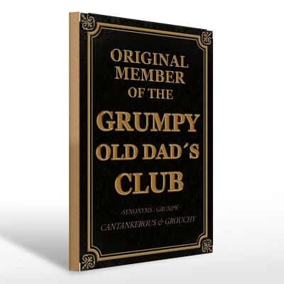 Holzschild Spruch 30x40cm Original Grumpy old Dad´s Club