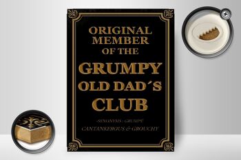 Panneau en bois disant 30x40cm Original Grumpy Old Dad's Club 2