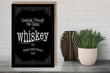 Panneau en bois 30x40cm Abreuvoir lifestyle whisky 3