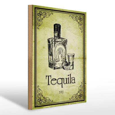 Cartel de madera 30x40cm 1911 Decoración de pared Tequila