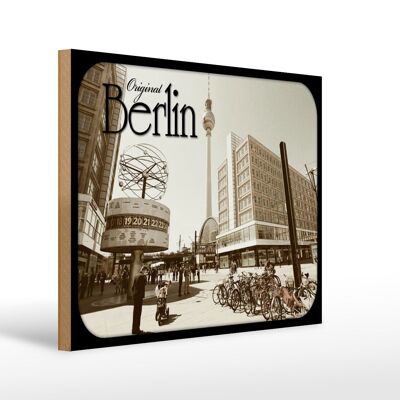 Holzschild Berlin 40x30cm original Fernsehturm Foro