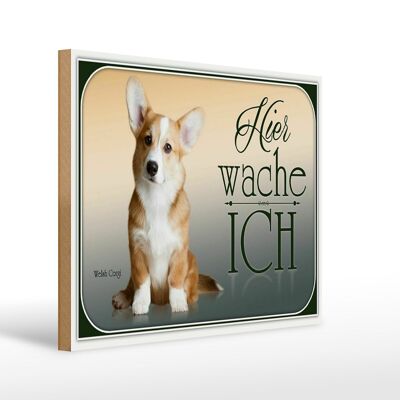 Holzschild Hund 40x30cm Chihuahua hier wache ich