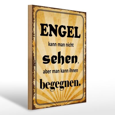 Holzschild Spruch 30x40cm Engel kann man nicht sehen