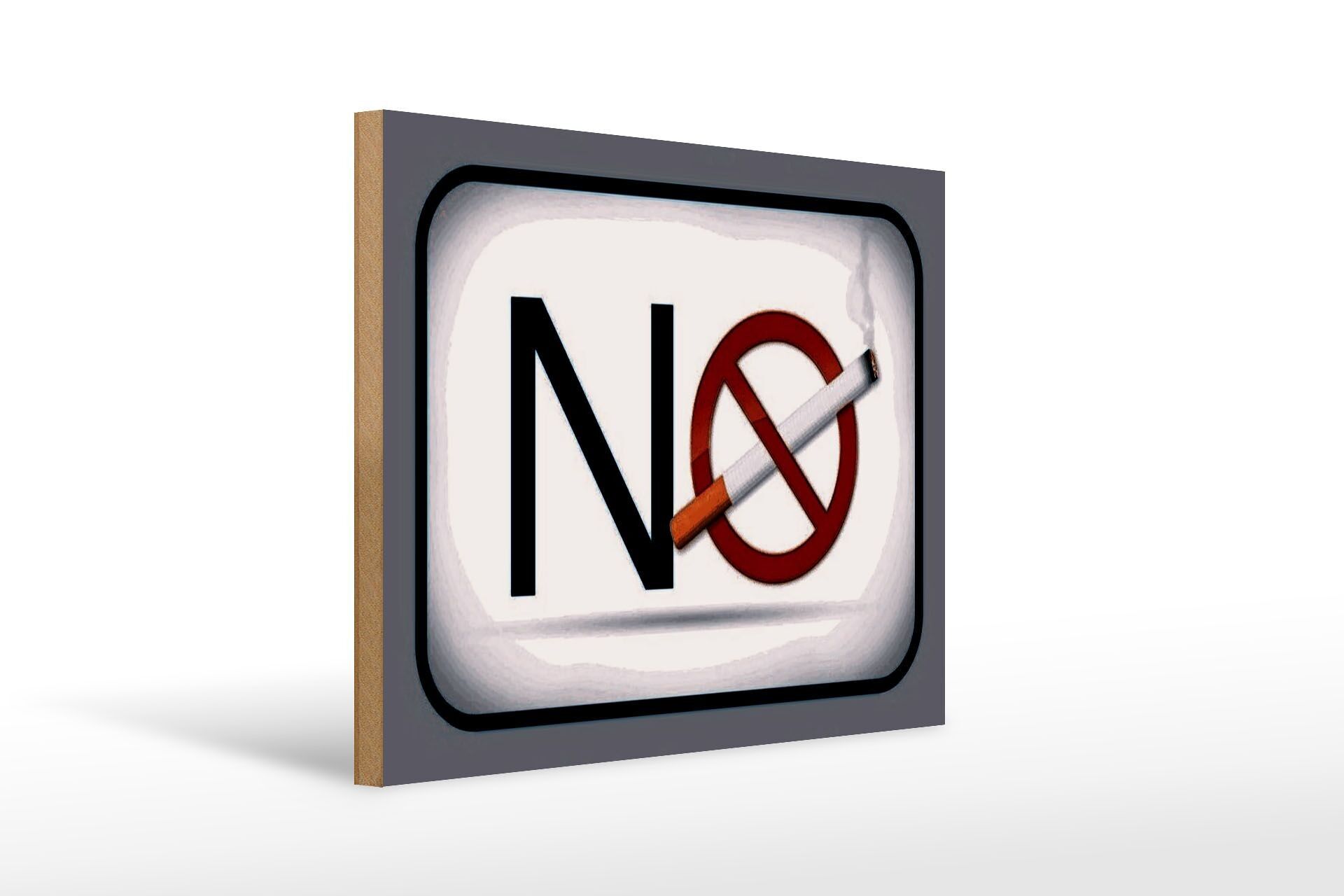 Cartello in legno 40x30 cm Vietato fumare Non fumare