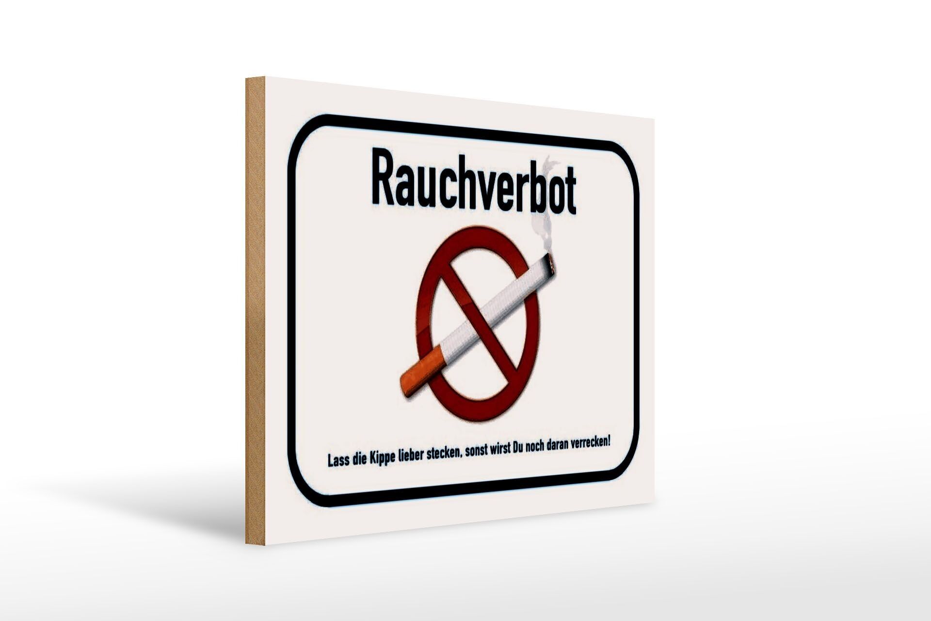 Cartello in legno con divieto di fumare 40x30 cm Meglio lasciare la sigaretta