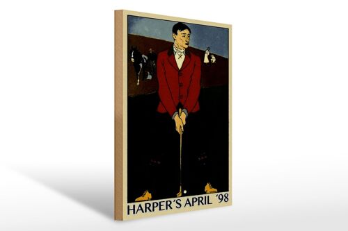 Holzschild Golf 30x40cm Harper`s April 98