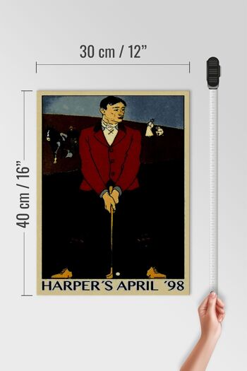 Panneau en bois Golf 30x40cm Harper`s Avril 98 4