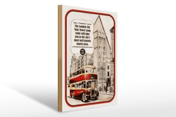 Panneau en bois indiquant 30x40cm London City Tour 1931-1962 1