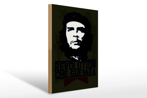 Holzschild Retro 30x40cm Revolution Che Guevara Kuba