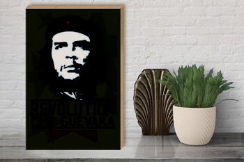 Panneau en bois rétro 30x40cm Révolution Che Guevara Cuba 3