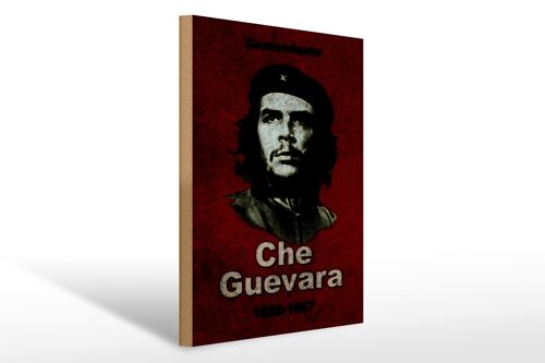 Holzschild Retro 30x40cm Comandant Che Guevara 1928-1967