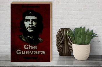 Panneau en bois rétro 30x40cm Commandant Che Guevara 1928-1967 3
