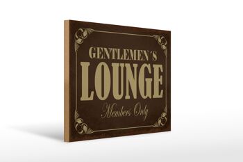 Panneau en bois 40x30cm Gentelmen's Lounge Members 1