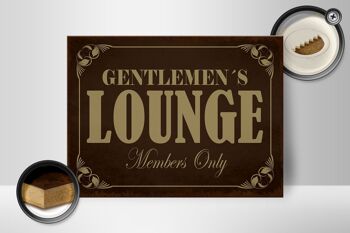 Panneau en bois 40x30cm Gentelmen's Lounge Members 2