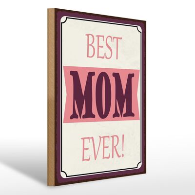 Letrero de madera que dice 30x40cm mejor mamá del mundo mejor regalo de mamá