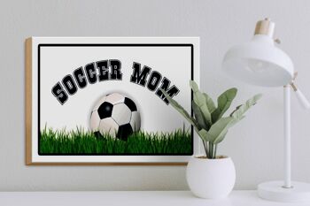 Panneau en bois Football 40x30cm Soccer Mom Football Mother 3