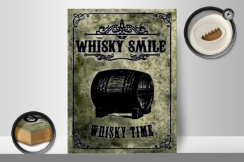 Panneau en bois 30x40cm Whisky Smile Whisky Time 2