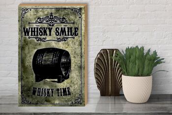 Panneau en bois 30x40cm Whisky Smile Whisky Time 3