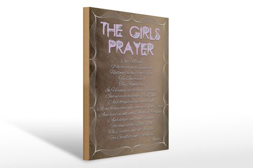 Holzschild Spruch 30x40cm the girls Prayer our Marks which