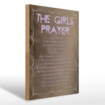 Holzschild Spruch 30x40cm the girls Prayer our Marks which