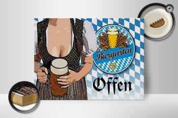 Panneau en bois indiquant 40x30cm café en plein air bière ouverte Bavière 2