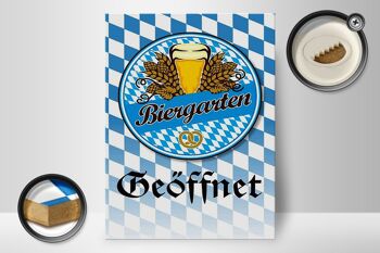 Panneau en bois indiquant 30x40cm bière bretzel de jardin de bière Bavière 2