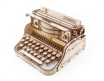 Eco Wood Art Puzzle 3D en bois Machine à écrire vintage, 3465, 27 × 23,2 × 14,6 cm 1