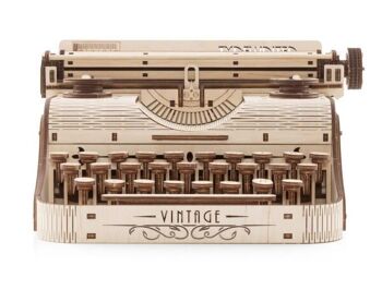 Eco Wood Art Puzzle 3D en bois Machine à écrire vintage, 3465, 27 × 23,2 × 14,6 cm 4