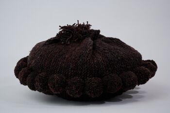 Coussin rond fait main avec pompons en pure laine mérinos - BONBONSI - Kenana Knitters 13