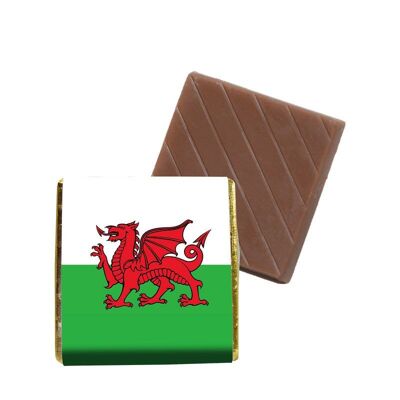 Chocolate con leche Napolitanos Dragón Rojo Bandera de Gales