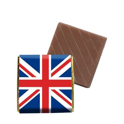 Bandera Union Jack de los napolitanos con chocolate con leche