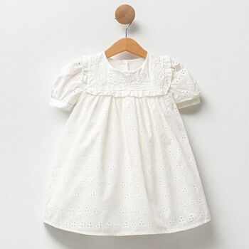 Robe classique en tissu gaufré en coton pour filles de 2 à 5 ans, paquet de quatre tailles