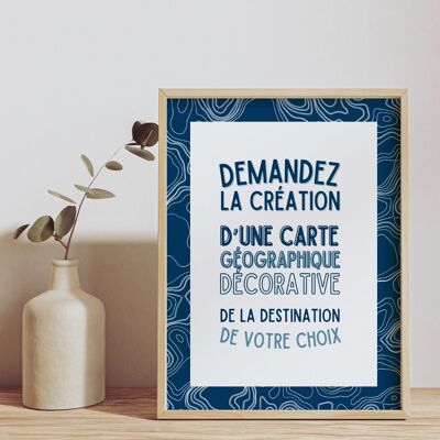 Personalized geographic map poster